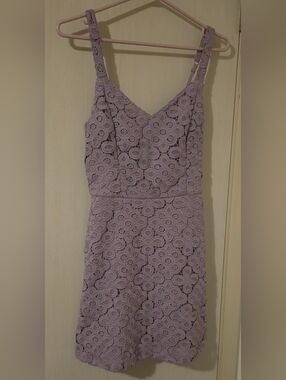 Hollister Lavender Lace Fit & Flare Dress (S)